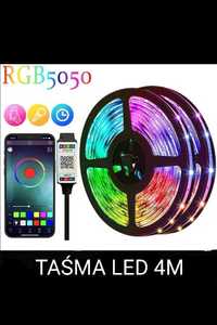 Taśma LED RGB 5050 4m 5V USB Bluetooth aplikacja