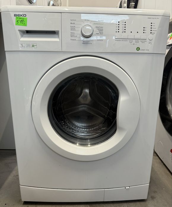 6 miesięcy gwarancji/używana pralka Beko 5kg