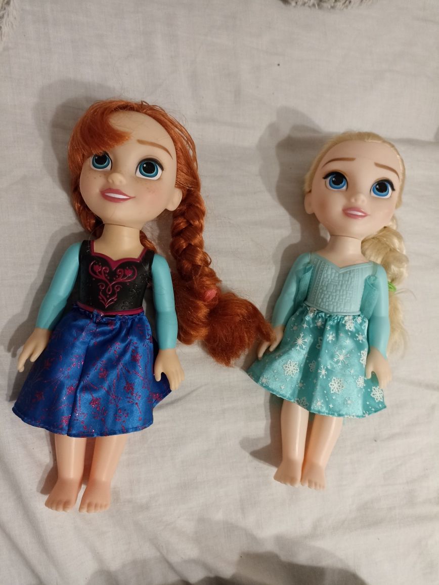 Dwie duże po 36 cm lalki Anna i ELSA  z bajki Kraina Lodu Disney xd