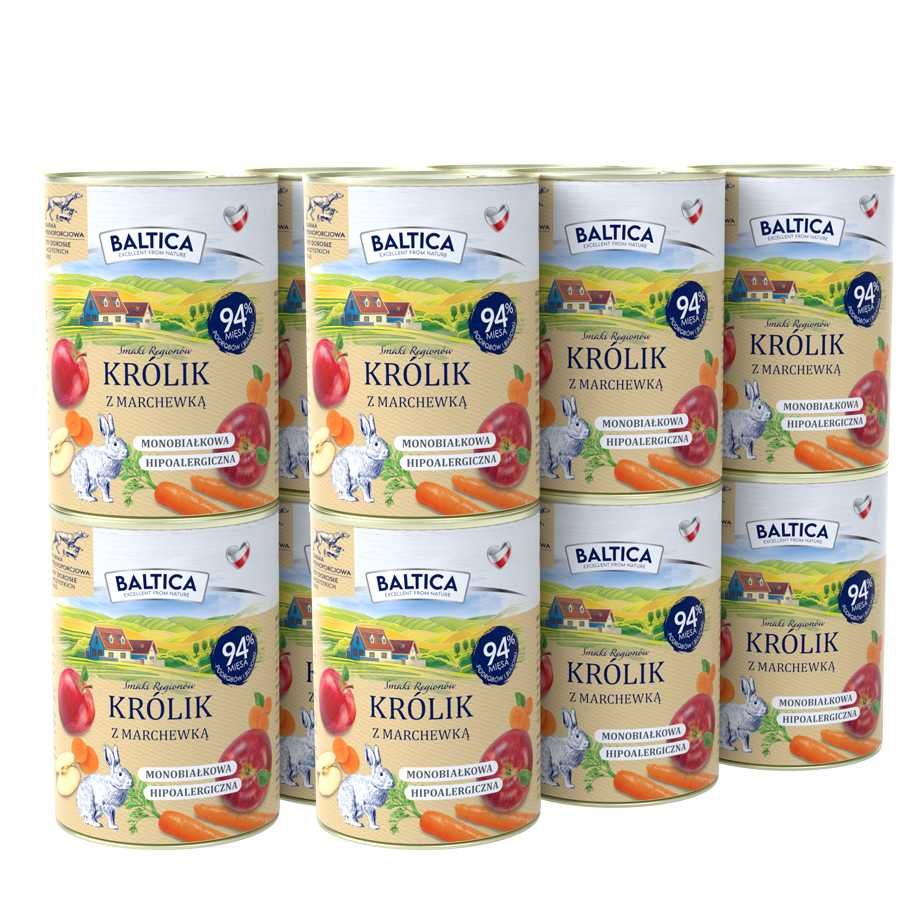 Baltica Karma mokra królik z marchewką 6x400g