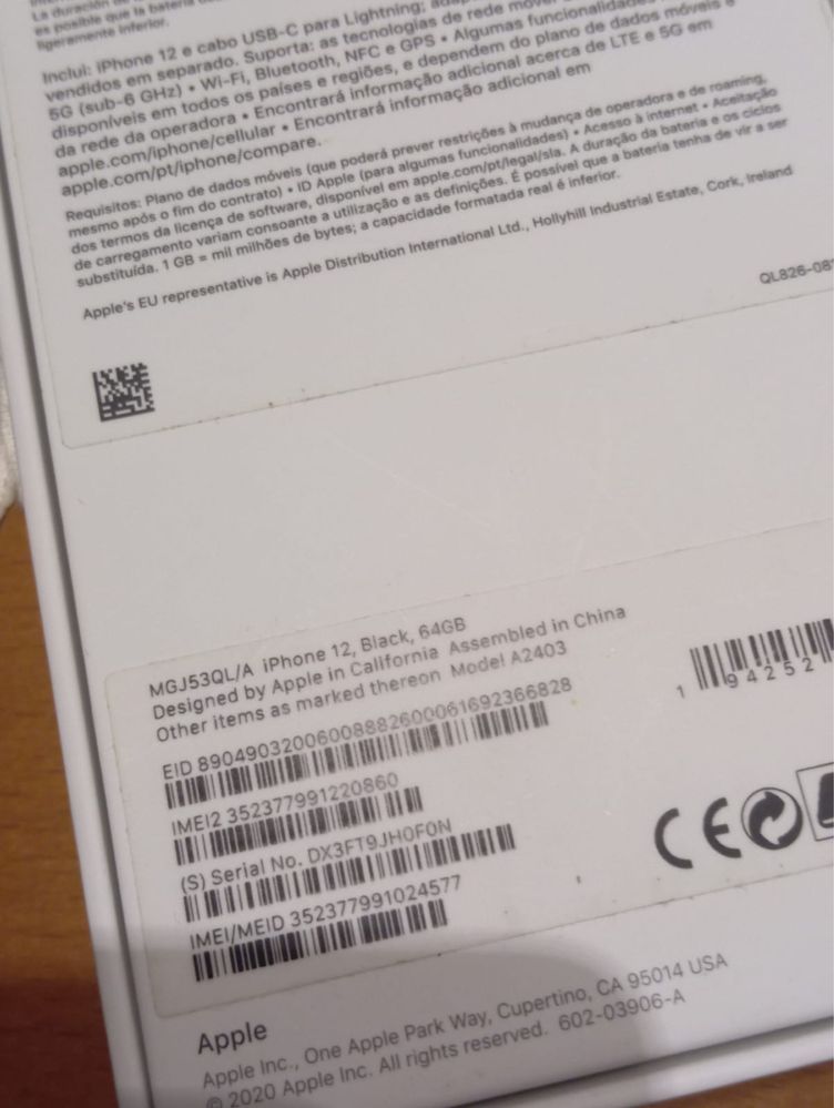 iPhone 12 64gb de cor preta