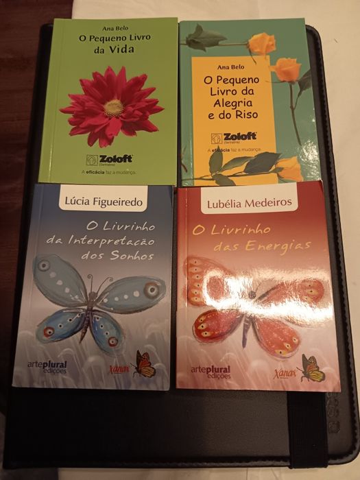 Conjunto de 4 pequenos livros  ,sobre energias  ,vida