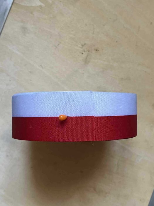 Wstążka biało czerwona Szarfa kotylion. Flaga Polski