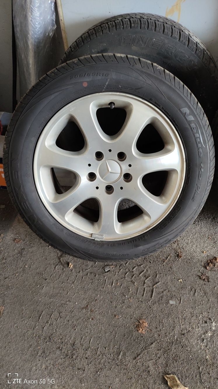 Felgi aluminiowe Mercedes 5x112 16" z oponami letnimi Nexen