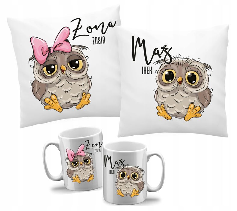 prezent dla rodziców mąż i żona poduszka kubek