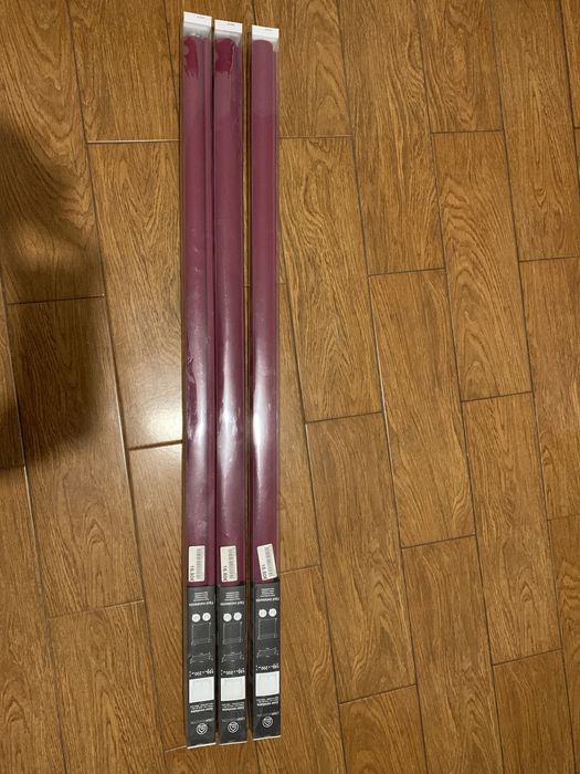 3 Estores de enrolar, cor fuscia e novos