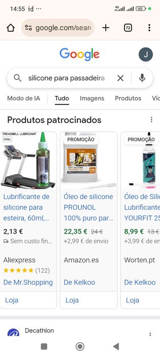 Lubrificante silicone para passadeira