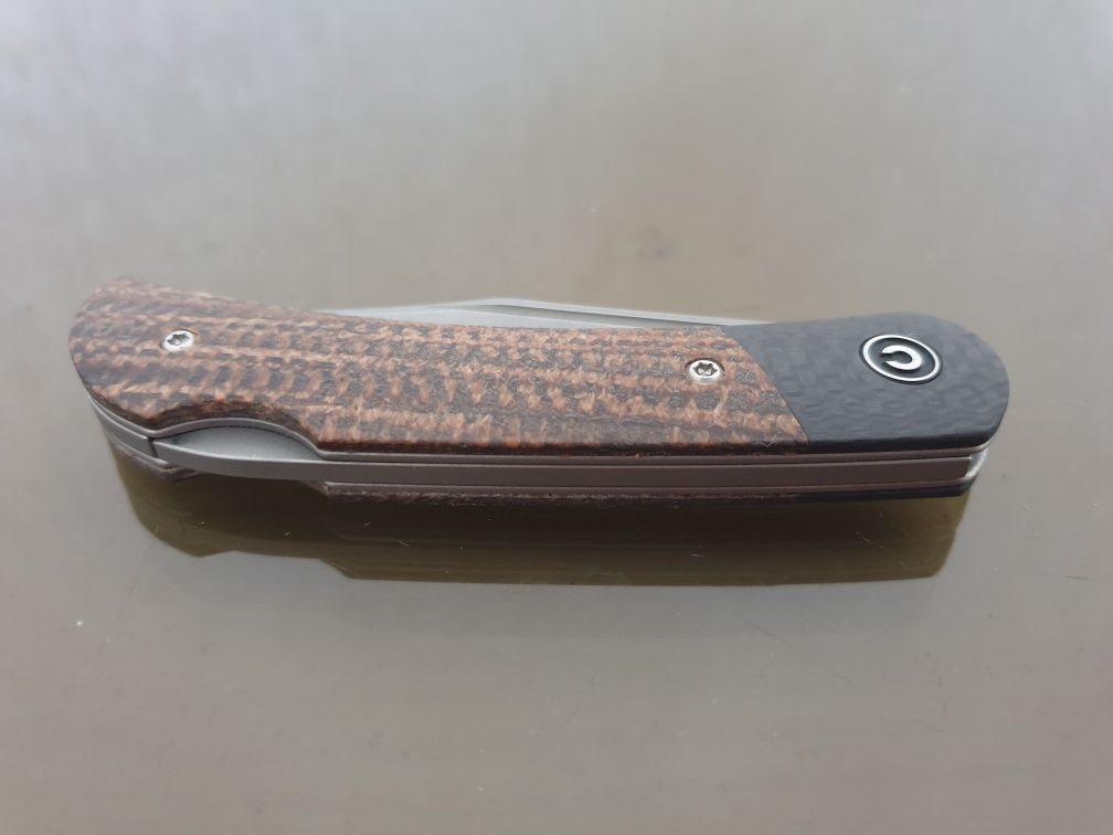 CIVIVI Rustic Gent Lock Back Dark Brown Matrix Micarta