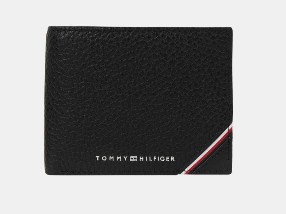 Mały portfel męski czarny skóra naturalna Tommy Hilfiger