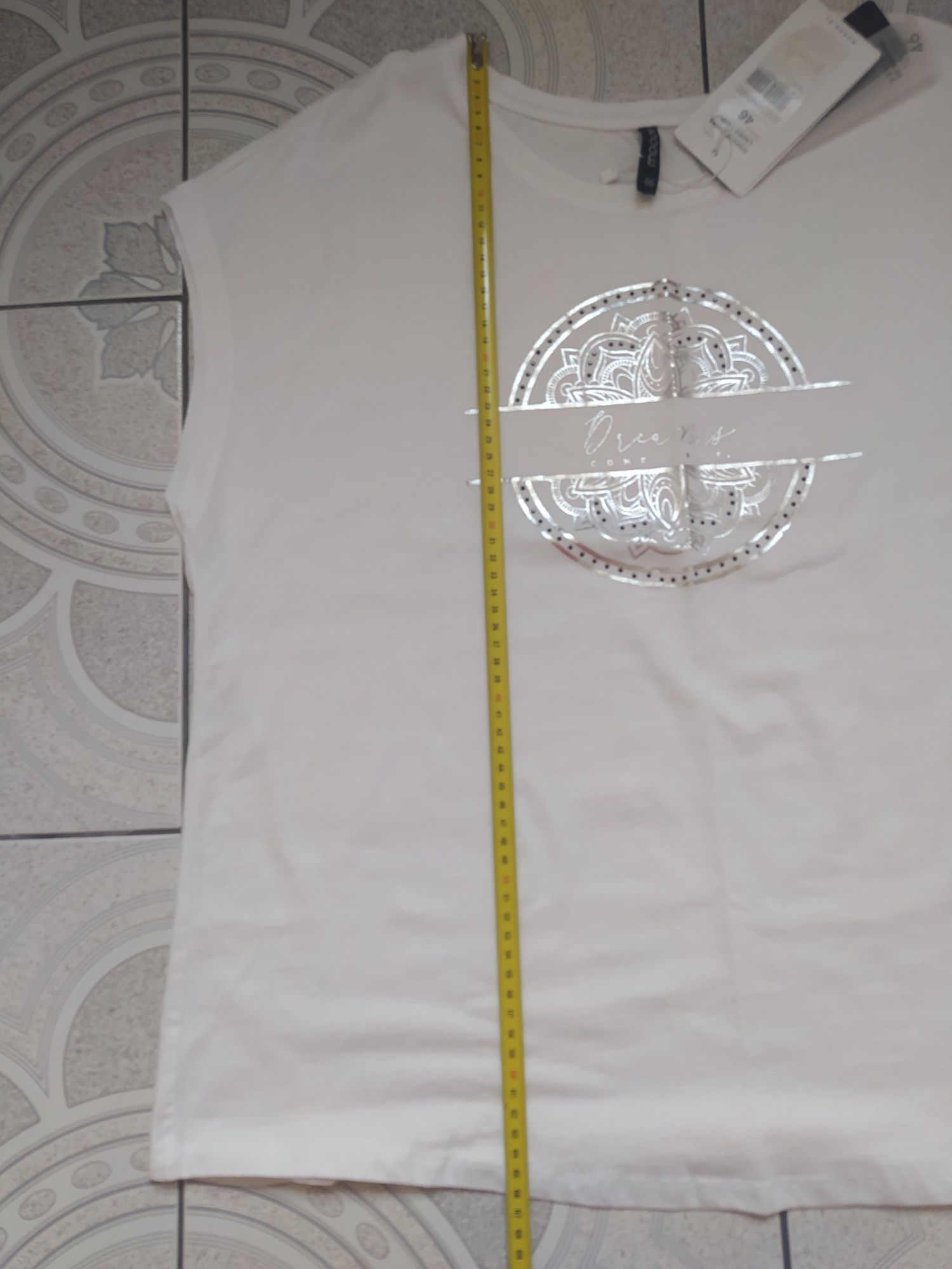 NOWY Biały T-shirt MOODO r. 46