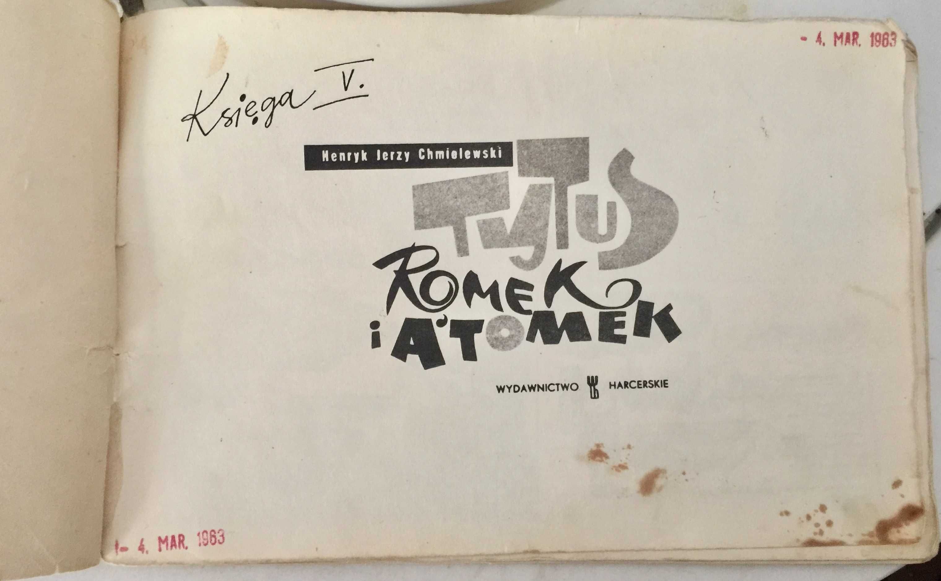 Komiks Tytus Romek i Atomek Księga 5 Podróż Do Ćwierć Koła Świata 1970