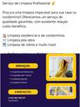 Trabalho com limpezas decorrentes, apartamento,limpezas profundas