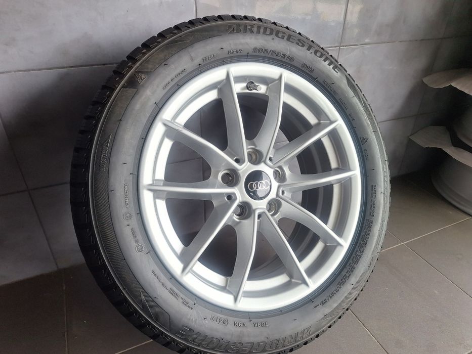 KOŁA  Felgi 16 Audi A4 A6 5X112 opony zimowe bridgestone 205/55/16