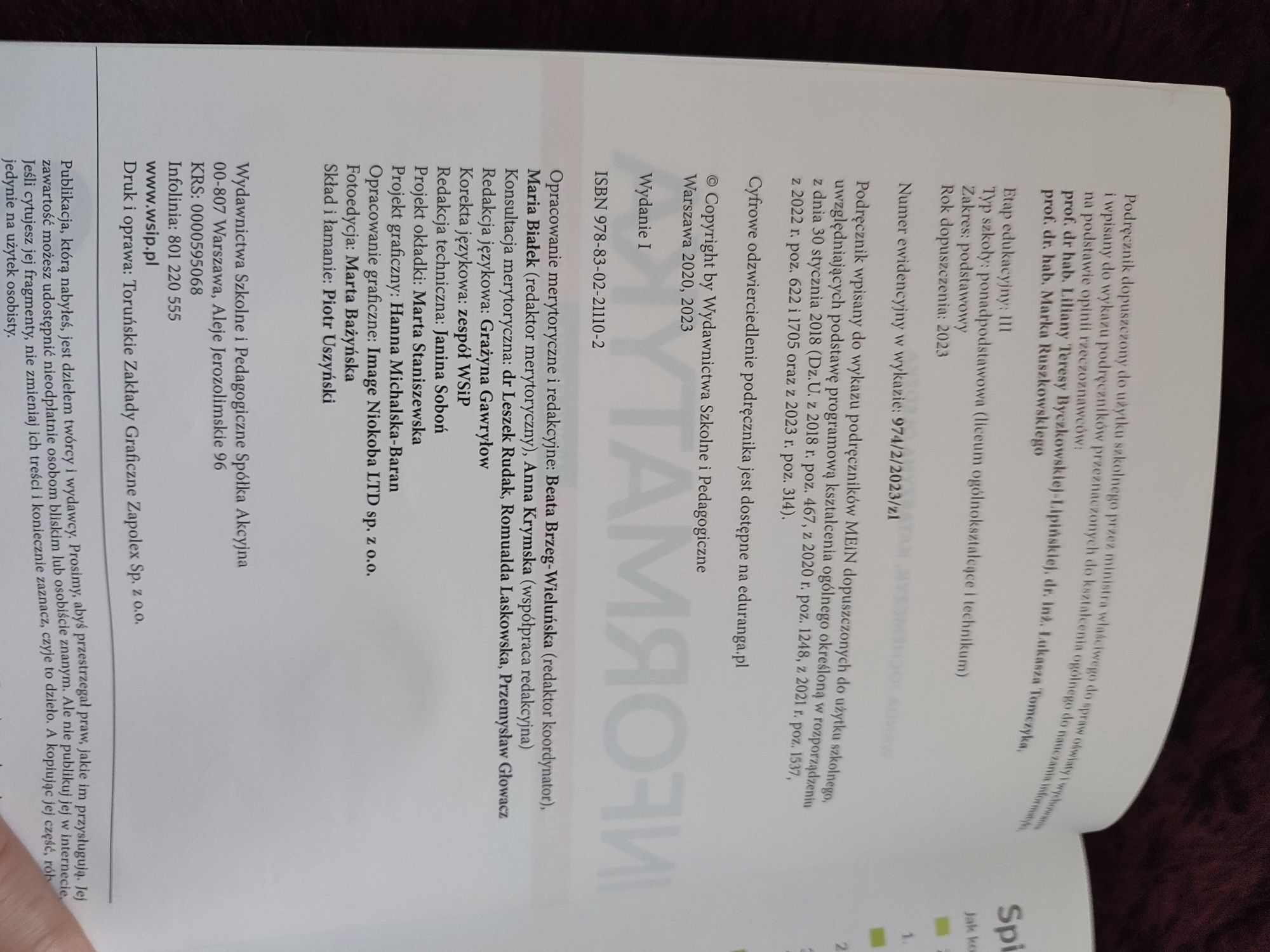 Sprzedam podrrcznik do informatyki dla liceum i technikum