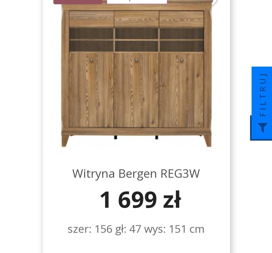 Witryna Bergen drewniana