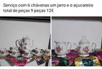 Várias louças decoração