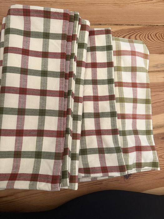 Zasłony zasztoski lambrekin firana w kratę kratkę świąteczne