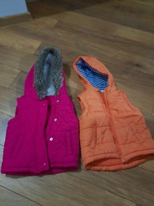 2 bezrękawniki rozmiar 80