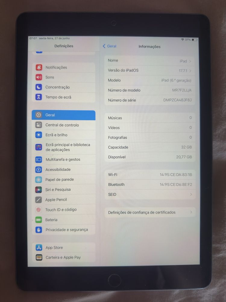 iPad 6ª Geração + Apple Pencil