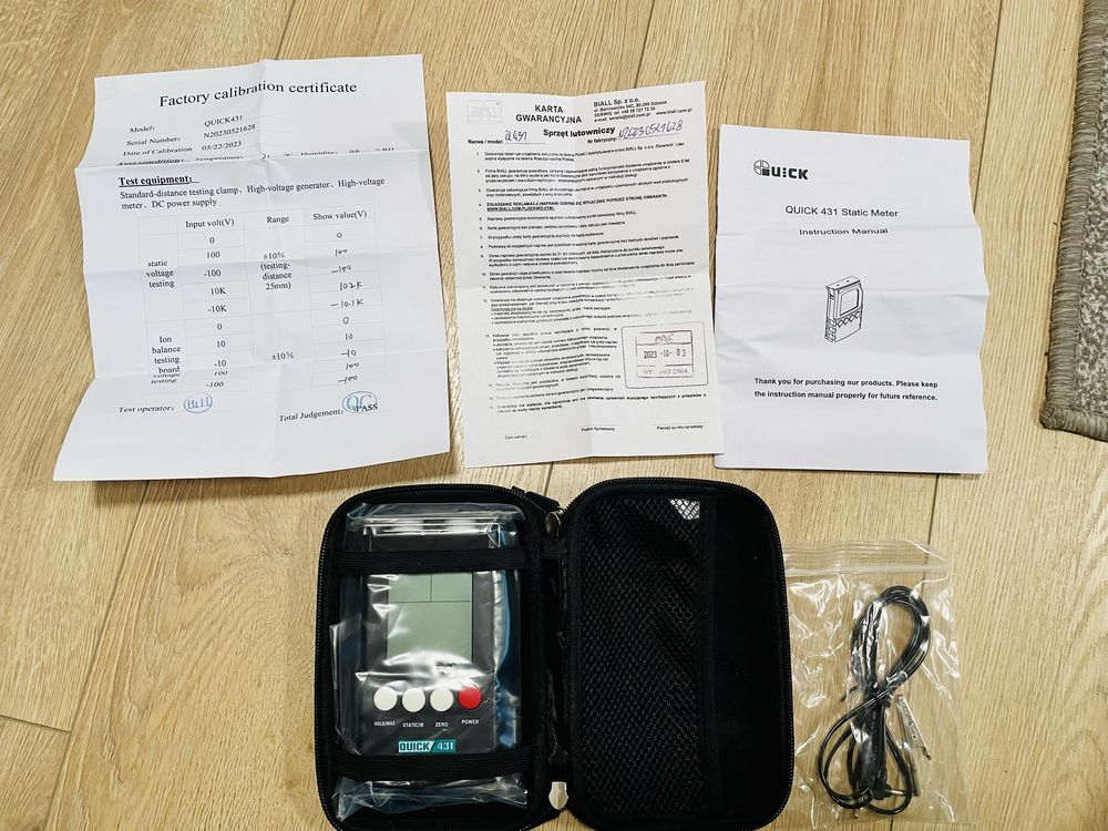 NOWY Quick 431 Miernik pola elektrostatycznego