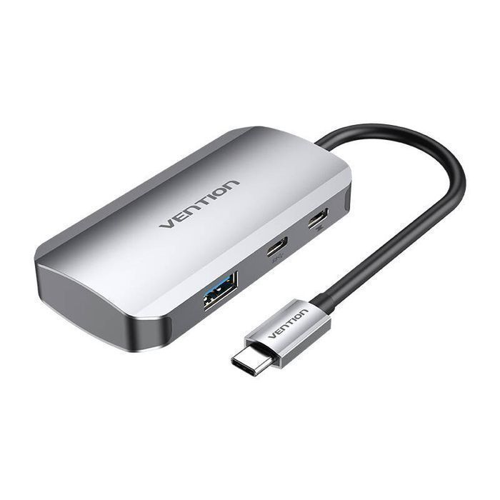 3X Pd 0,15M Szary Stacja Vention Dokująca Usb-C Tndhb Usb-C, Usb3.0,