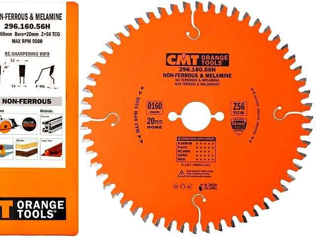 CMT 296.160.56H Tarcza Piła do cięcia Drewna Aluminium 160x20 Z56
