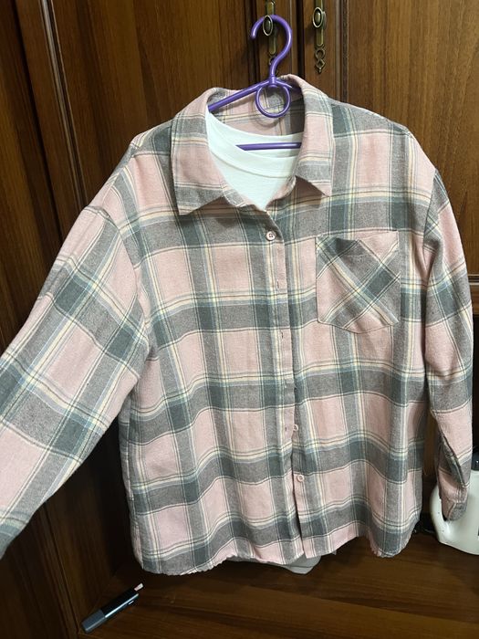 Сорочка в клітинку розмір Л(легенька байка)