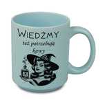 Kubek Wiedźmy też potrzebują kawy Pastelowy Niebieski Dzień Kobiet
