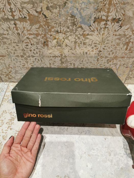 Czerwone skórzane szpilki Gino Rossi r. 38