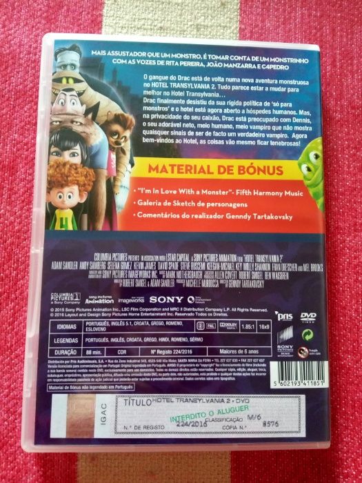 DVD Hotel Transylvania 2