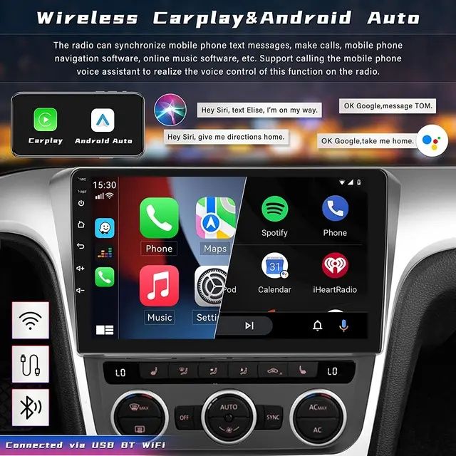 Rádio android 13 Volkswagen PASSAT 2012 A 2015 WiFi Carplay gps 2/64GB