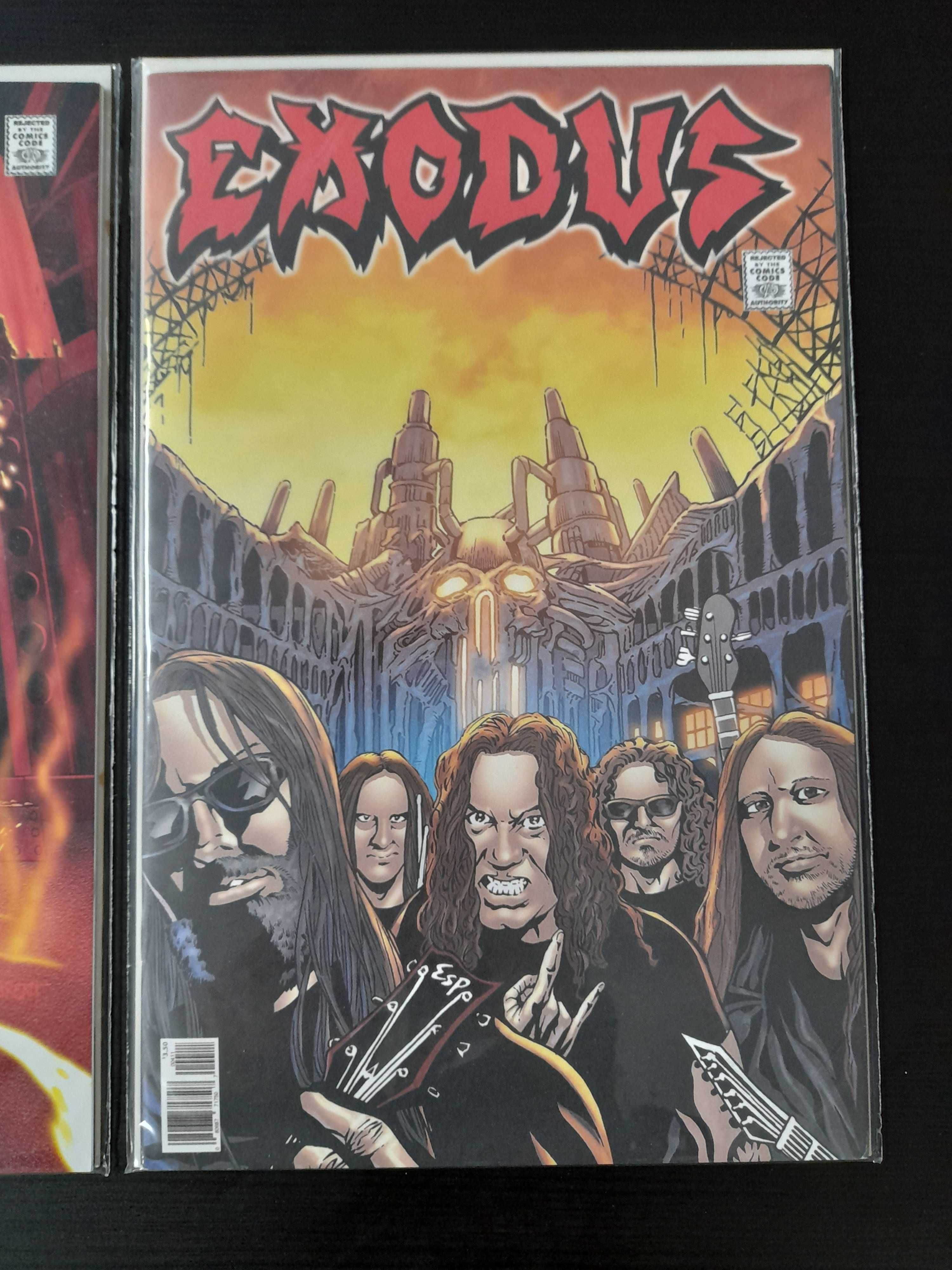 3 Heavy metal comic books BD Iron Maiden Pantera Exodus