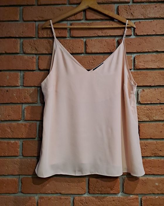 Pudrowo różowa koszulka bluzka top na ramiączkach marki Primark 46/3XL