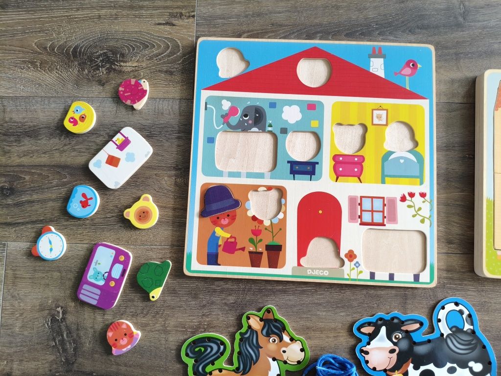 Puzzle Djeco przeplatanka melisa &;doug+ kulodrom hape