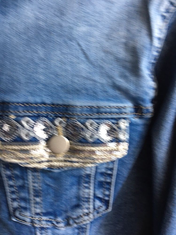 Nowa jeansowa kurtka z cekinami rozm.L /40 TK Maxx