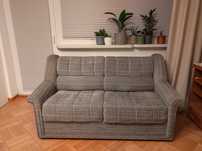 Sofa rozkładana dwuosobowa szara kanapa z funkcją spania.