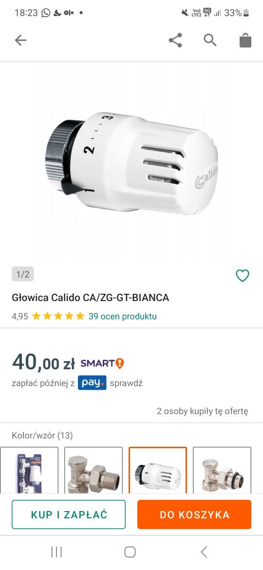 Głowice Calido termostat