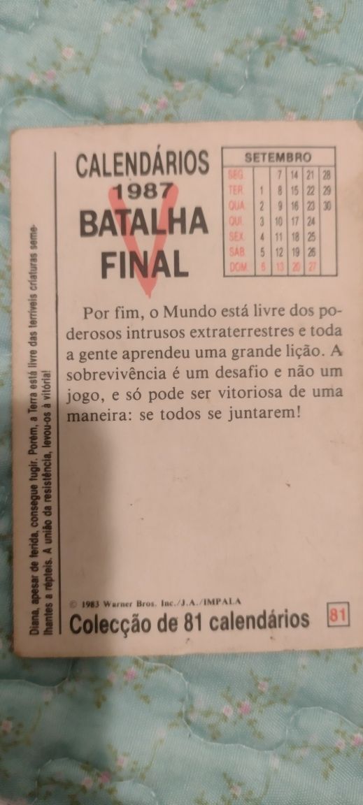 Vendo calendários Batalha Final