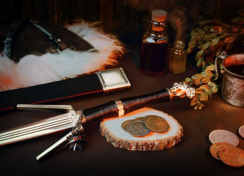 Wielki miecz Geralta inspirowany Wiedźmin The Witcher z pochwą 9321