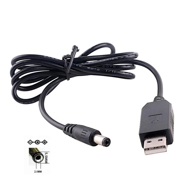USB кабель DC 12 B, USB дріт для підключення роутера до павербанку