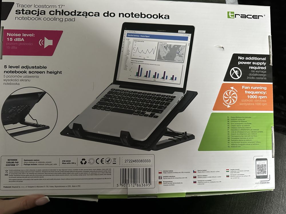 Stacja chłodząca do notebooka Tracer Icestorm 17”