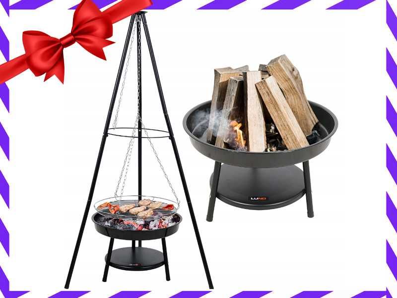 GRILL Wiszący Ogrodowy Turystyczny Trójnóg | WYPRZEDAŻ (-20%)