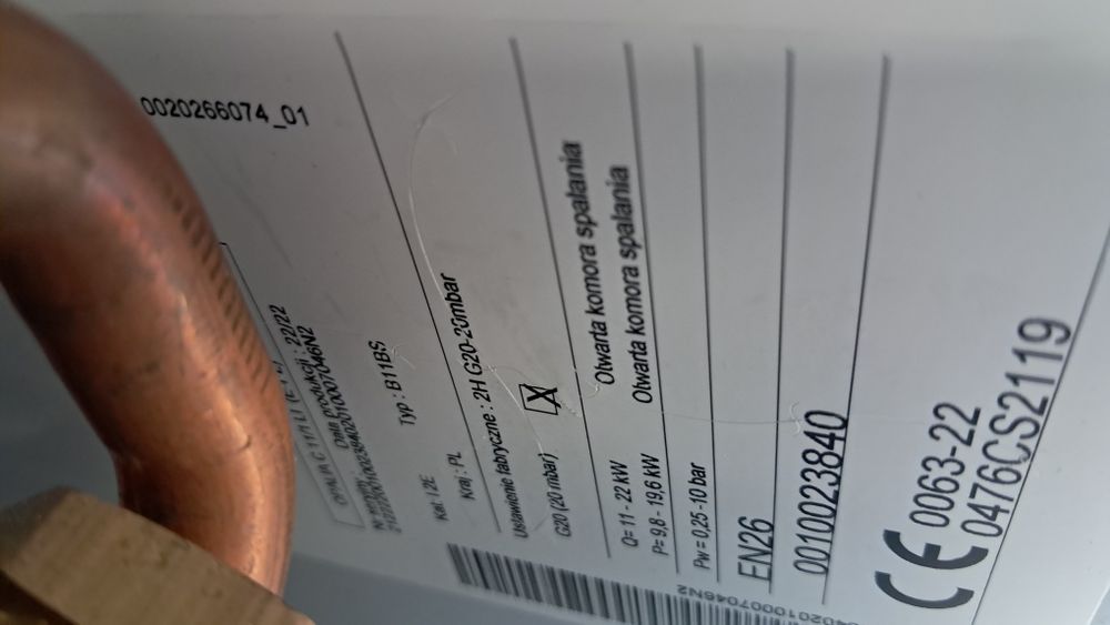 Piecyk gazowy saunier duval stan jak nowy