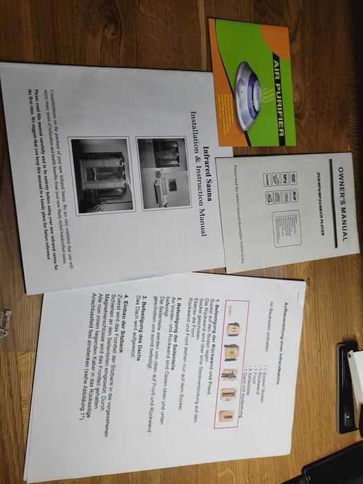 Sauna infrared infrarot na podczerwień 2os radio LED głośniki światło