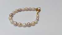 Elegancka bransoletka pastelowe perły naturalne