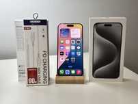 iPhone 15 Pro Max 256GB 91% Kondycja Baterii White Titanium Biały