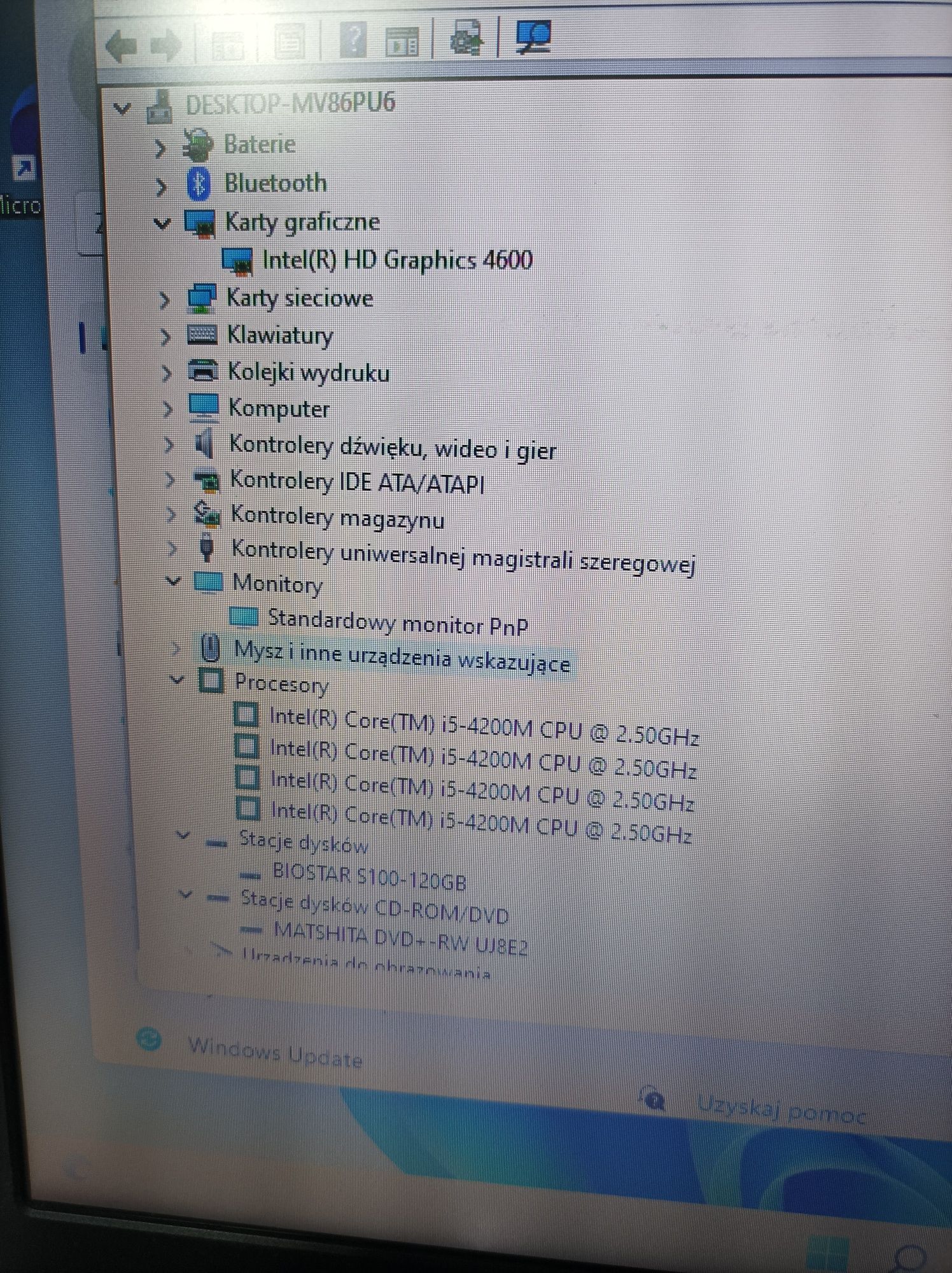Laptop FUJITSU i5 4x2.50 8 GB RAM dysk ssd 120 GB 15,6 " Intel Core i5
