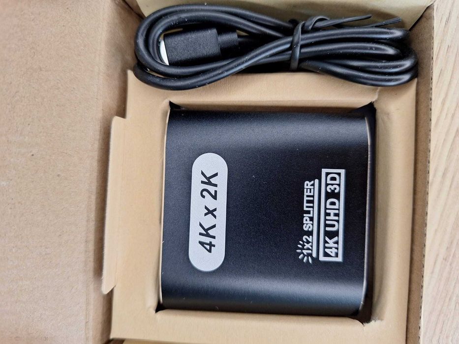 Splitter HDMI 1x2, 4K UHD, 3D, rozdzielacz sygnału na 2 ekrany