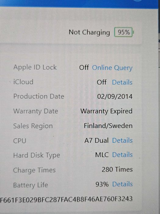 Apple IPad Air 1- 16GB Wi-Fi , Bypass