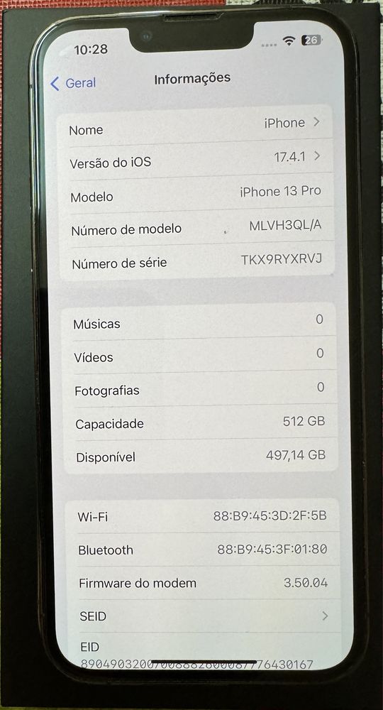 iPhone 13 PRO Graphite 512GB - COMO NOVO